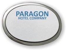 (image for) Paragon Hotel Company Logo Only Silver Oval Executive Badge