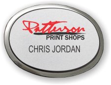 (image for) Patterson Print Shop Executive Silver Oval Badge
