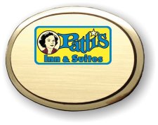 (image for) Patti's Inn and Suites Gold Oval Badge Logo Only