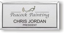 (image for) Peacock Painting Silver Executive Badge