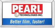 (image for) Pearl Technologies Executive White/Silver Logo Only Badge