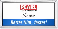 (image for) Pearl Technologies Executive White/Silver Name Badge