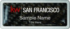 (image for) Keller Williams San Francisco Pebbled Prestige Carbon Insert Badge