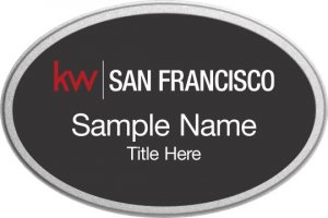 (image for) Keller Williams San Francisco Silver Oval Pebbled Prestige Black Badge