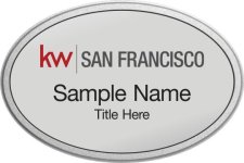 (image for) Keller Williams San Francisco Silver Oval Pebbled Prestige Badge