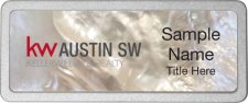 (image for) Keller Williams Austin SW White Mother of Pearl Pebbled badge