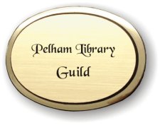 (image for) Pelham Public Library Executive Oval Gold No Logo Badge
