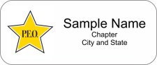 (image for) P.E.O. Chapter FZ Standard White badge