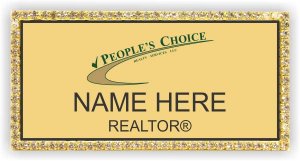 (image for) People\'s Choice Realty Services LLC Gold Bling Badge