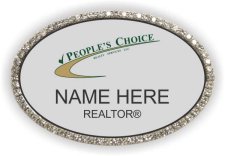 (image for) People's Choice Realty Services LLC Oval Silver Bling Badge