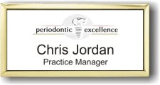 (image for) Periodontic Excellence Executive White Gold Framed Badge