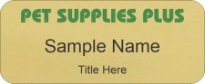 (image for) Pet Supplies Plus Standard Gold Name Badge