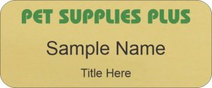 (image for) Pet Supplies Plus Standard Gold Name Badge