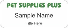(image for) Pet Supplies Plus Standard White Name Badge