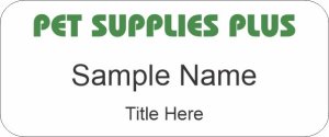 (image for) Pet Supplies Plus Standard White Name Badge