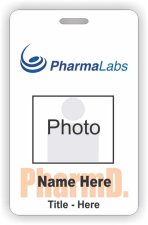 (image for) PharmaLabs Photo ID Badge Vertical (PharmD Watermark)