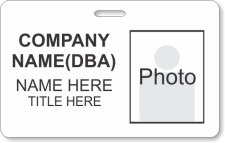 (image for) #G1 Photo ID Name Badge Horizontal