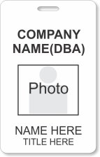 (image for) #G3 Photo ID Name Badge Vertical