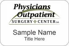 (image for) Physicians Outpatient Surgery Center Shaped White Badge