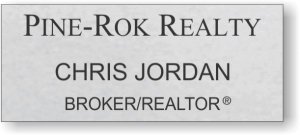 (image for) Pine-Rok Realty Square Corner White Badge