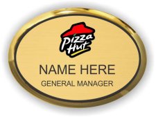 (image for) Pizza Hut Logo 1 Gold Oval Executive Badge