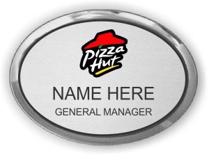 (image for) Pizza Hut Logo 1 Silver Oval Executive Badge