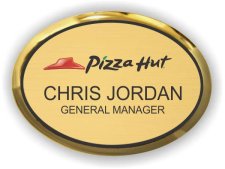 (image for) Pizza Hut Logo 2 Gold Oval Executive Badge