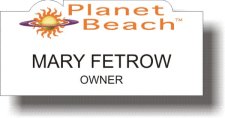 (image for) Planet Beach Contempo Spa White Shaped Badge