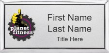 (image for) Planet Fitness Executive Silver Name Badge