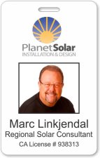 (image for) ThinkLink Photo ID Vertical Badge - Planet Solar