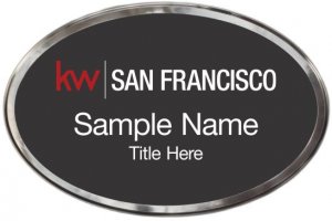 (image for) Keller Williams San Francisco Silver Oval Polished Prestige Black Badge