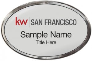 (image for) Keller Williams San Francisco Silver Oval Polished Prestige Badge