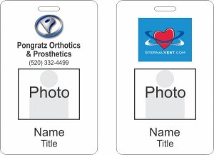 (image for) Pongratz Orthotics & Prosthetics Photo ID Vertical Double Sided badge