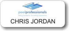 (image for) Pool Professionals White Badge