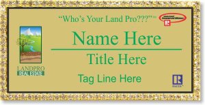 (image for) Pop Designs Gold Bling Badge - LandPro Realtor