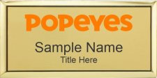(image for) Popeyes Executive Gold Name Badge