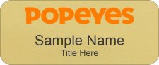 (image for) Popeyes Standard Gold Name Badge