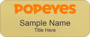 (image for) Popeyes Standard Gold Name Badge