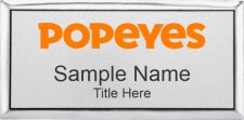 (image for) Popeyes Executive Silver Name Badge