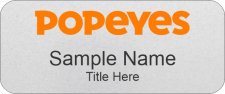 (image for) Popeyes Standard Silver Name Badge