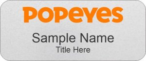 (image for) Popeyes Standard Silver Name Badge