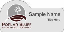 (image for) Poplar Bluff School District Silver Shaped Badge