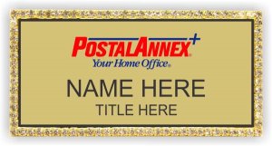 (image for) Postal Annex Gold Bling Badge