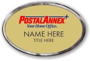 (image for) Postal Annex Oval Gold Polished Frame Prestige Badge