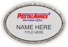 (image for) Postal Annex Oval Silver Bling Badge