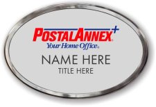 (image for) Postal Annex Oval Silver Polished Frame Prestige Badge