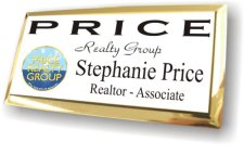 (image for) Price Realty Group Executive White With Gold Frame Badge