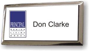 (image for) Principal Senior Living Group Executive White w/Silver Frame Badge