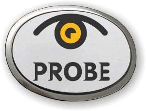 (image for) Probe Information Services Executive Oval Silver Logo Only