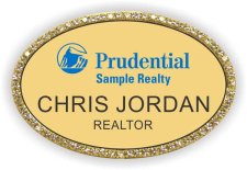 (image for) Prudential Gold Oval Bling Badge